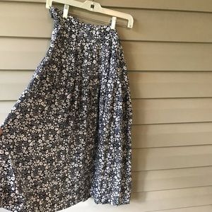 Vintage Tan Jay Collection Floral Midi Skirt- Size 14